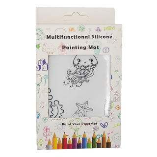 食品級矽膠畫畫餐墊 多款可選 方便清洗 塗鴉樂趣 可重複使用, 30 x 30cm, 1個