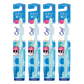 Ora2 愛樂齒 me微觸感牙刷 日本原裝進口 小刷頭 密合齒縫 四角刷毛, 1入, 4支