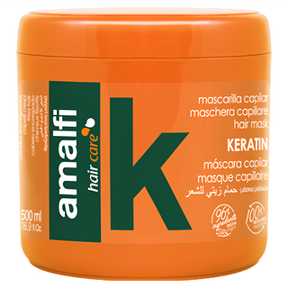 Amalfi KERATIN角蛋白深層護髮膜, 抗捲翹毛躁/染燙後護色專用, 抗熱+抗UV修護專用, 500ml, 1罐
