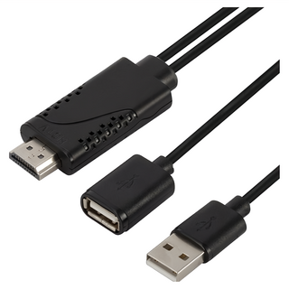 MAX+ 蘋果/安卓通用 HDTV高畫質影音電視傳輸線 (黑), 支援iOS最新系統，高速傳輸，強悍散熱, 單一商品, 1條