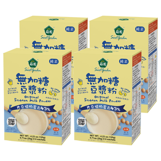 薌園 無加糖豆漿粉，含有高達43%的植物性蛋白質，非基因改造黃豆, 20g, 24包