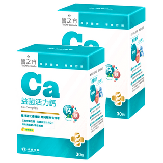 台塑生醫 MD Formula 醫之方 Ca益菌活力鈣複方粉末食品, 奶素可食 調整體質 增加鈣吸收 強健骨骼 30包, 3g, 2盒