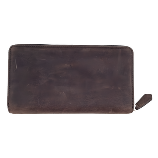 4 COIN 真皮頭層瘋馬牛皮22卡位男士長夾, 22 x 10.8 x 3.2cm, 深棕色