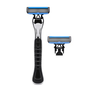 comet 六刀頭刮鬍刀柄 1支 + 替換刀片 12個, 1組, 1入