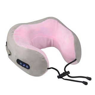 U型無線保暖護頸按摩枕, 粉色, 單一商品