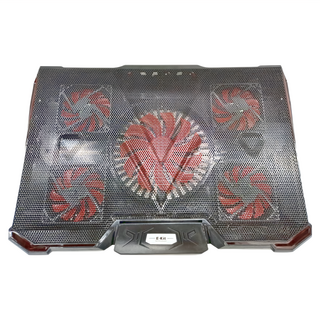 e-kit 逸奇 緋紅五風扇筆電散熱墊 410 x 292 x 29mm 990g, 黑色 + 紅色, 1個