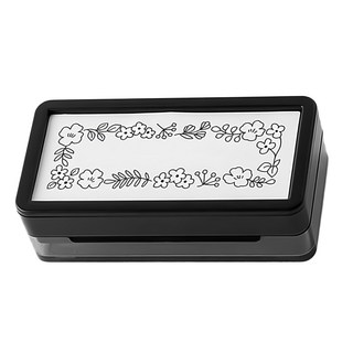 日本MIDORI手繪浸透印章 35505 S 花圈 黑色, 1個