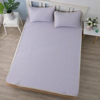 Ishur 伊舒爾 乳膠冰絲涼蓆墊, 防蹣抗菌 柔軟舒適 輕薄透氣 綠色環保 雙重防滑, 涼蓆墊, 6尺(180 x 190cm), 冰炫紫