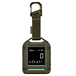 CARGO container 一氧化碳溫濕度偵測器, 軍綠色, 1個