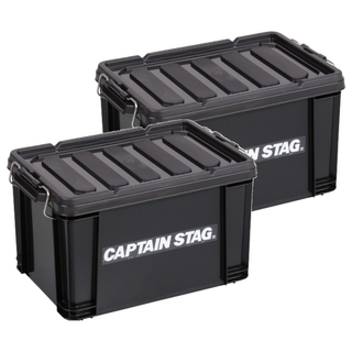 CAPTAIN STAG 鹿牌 經典款收納箱/工具箱 24L-黑色, 44.7 x 29.7 x 26cm, 2個