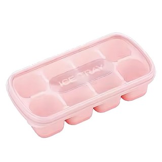 繽塊底軟壓製冰盒 8格 - 顏色隨機, 14 x 7 x 3.5cm, 3個