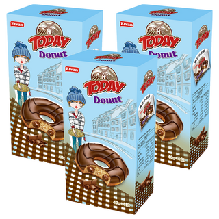 土耳其 TODAY 可可風味甜甜圈 160g x 3盒, 獨立包裝, 下午茶點心