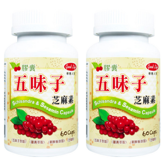 good Life 得意人生 五味子芝麻素膠囊, 60顆, 36g, 2罐