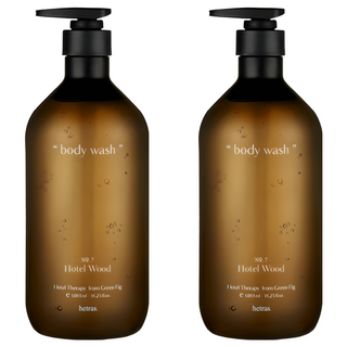 hetras. 飯店療癒沐浴乳 木質香 Hotel Wood, 1013ml, 2瓶