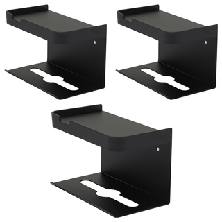 FAmILyLIFE 生活 航太鋁免打孔雙層衛生紙置物架 基本款 A-232-BK, 極簡黑, 3個