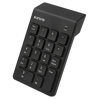 Kinyo 2.4GHz無線數字鍵盤 140 x 85 x 23mm 100g, KBX-05, 1個
