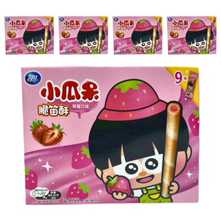 可口 小瓜呆脆笛酥 草莓口味,162g,5盒
