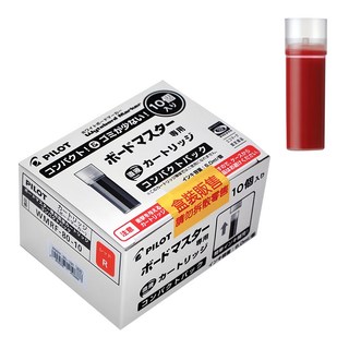 PILOT 百樂 白板可換卡式墨水 書寫流暢 字跡清晰 換墨方便 無異味 經濟實惠, 紅色, 1盒