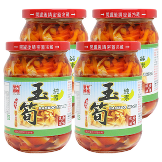 譽方媽媽 YuFang MOM 傳香之寶 玉蘭香筍 全素食品, 340g, 4罐