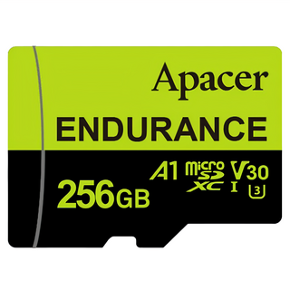 Apacer 宇瞻 256GB microSDXC V30 A1 U3 高效耐用監控記憶卡，讀取速度100MB/s，寫入速度80MB/s, 1個