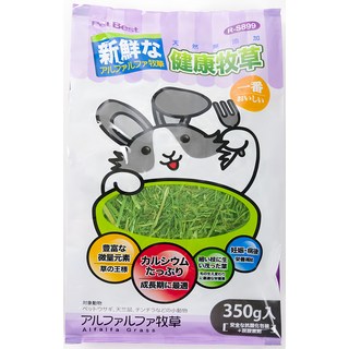 Pet Best 健康牧草紫花苜蓿草 兔子/天竺鼠/龍貓 營養補充, 1入, 350g