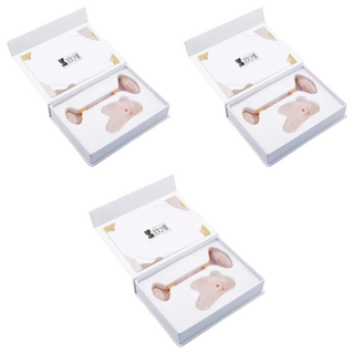 BEAUTYOUNG 妝漾 天然粉晶玉石 臉部按摩工具套裝, A337, 3盒