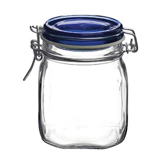 Bormioli Rocco 藍蓋密封罐，玻璃材質，900ml，高136mm，義大利產, 1個