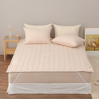 tacca tacca 四季水洗純棉固定帶床墊, 珊瑚粉