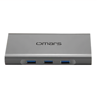 Omars Type-C 10合1多功能鋁合金集線器 輕巧散熱 時尚耐用 多種連接埠 PD快充埠, 鋼鐵灰, 1個