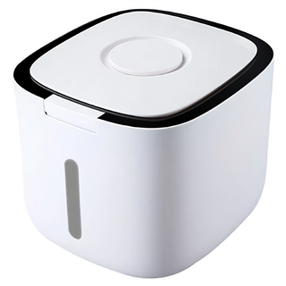 自動開蓋米桶 可視內容物設計 防水防潮 附贈量米杯, 北歐黑, 1個
