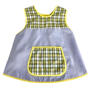 粉嫩色系質感輕便圍兜 12號 Cotton35%+Polyester65%, 朝氣向日葵 黃色+藍色, 1件, 1入