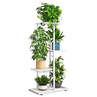 FAmILyLIFE 生活 工業風置物花架 A-278-W 1430g, 淨白色, 4層