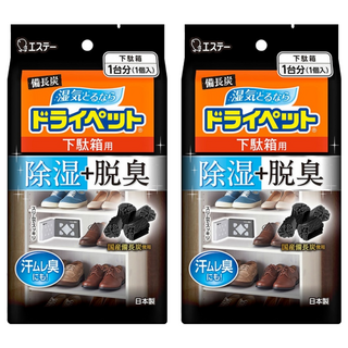 ST 雞仔牌 備長炭吸濕脫臭 鞋櫃用, 95g, 2包