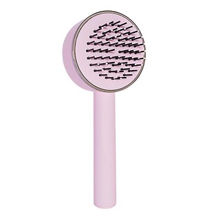 新式3D氣墊頭皮按摩美髮梳, 1個, 粉色