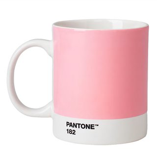 PANTONE 彩通 陶瓷馬克杯 375ml 淺粉色 - 簡約設計 適用微波爐洗碗機, 1個