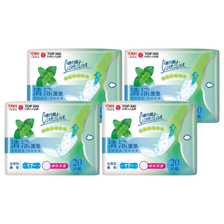 康乃馨 清涼加長型護墊, 17cm, 20片, 4包