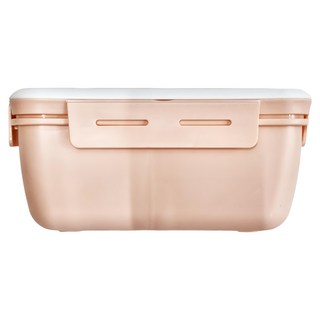 微波便當盒, 1400ml, 少女粉, 1個