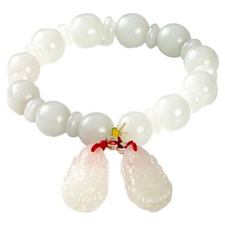 馥瑰馨盛 白玉觀音菩薩平穩手鍊 (含開光加持), 0300, 圓珠1.1cm 手圍16~17cm