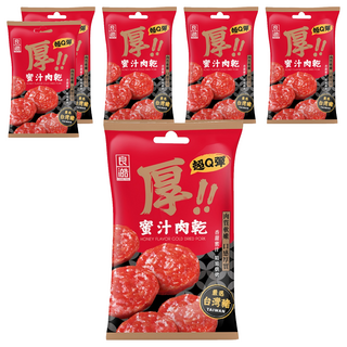 良澔 蜜汁豬肉乾 超Q彈 厚切 嚴選台灣豬, 36g, 6包
