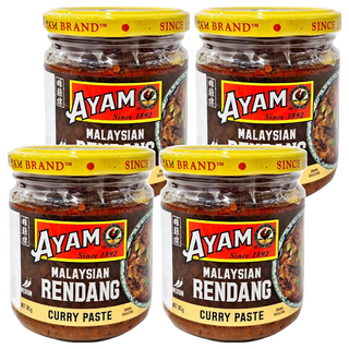 AYAM 雄雞標 馬來西亞 巴東仁當 咖哩醬, 185g, 4罐