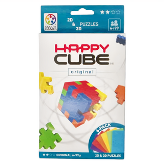 SMART GAMES 益智方塊 Happy Cube Original 6-99歲 2D和3D拼圖 紫色+橘色+藍色+綠色+黃色+紅色, 紫色+橘色+藍色+綠色+黃色+紅色 益智方塊, 1個