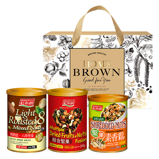 紅布朗 金緻團圓堅果禮盒 (綜合堅果200g+堅果素香鬆200g+輕焙烘八珍堅果220g), 1盒