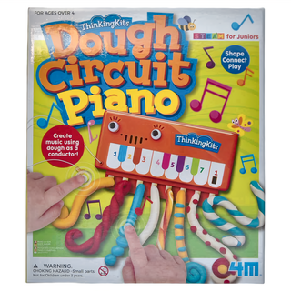 4M 思維創作：創意泥膠鋼琴套裝 Dough Circuit Piano 適合4歲以上兒童, 多色, 1組