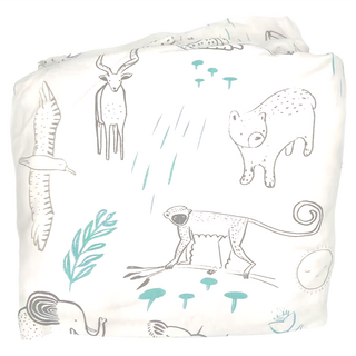 MUSLIN TREE 棉布樹 北歐純棉新生兒床包 - 森林動物, 140 x 70 x 15cm, 1件