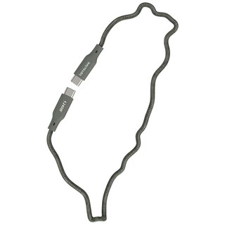 TOTOLINK USB-C to USB-C 強韌快充傳輸編織線 240W 極速傳輸 適用筆電充電, 1m, 雪松灰, 1條