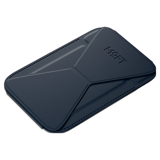 MOFT 磁吸式手機支架 MOVASTM 支架卡包握把 專利純素皮革 抗污耐刮 雙倍磁力 卡片收納, 海峽藍, 1個