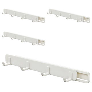 小麥購物 滑軌掛勾 51g, 白色, 4個