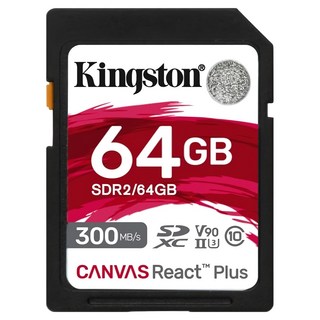 Kingston 金士頓 Canvas React Plus SD 記憶卡 64GB 高速專業攝影適用, 1個