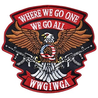 A-ONE 匯旺 美國向右造型刺繡 7.5 x 6 CM 螺縈刺繡線 聚酯纖維 台灣製, 愛國老鷹 黑色