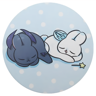 YENDAR 研達 ㄇㄚˊ幾兔 天使&惡魔兔吸水杯墊 鶯歌陶瓷 台灣原產, 午睡款, 1個